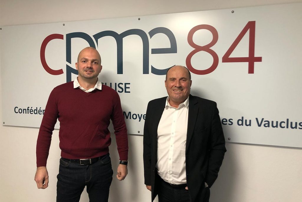 Entretien avec Bernard Vergier, Président de la CPME 84 photo president cpme 84 bernard vergier accompagné de Olivier Pieri